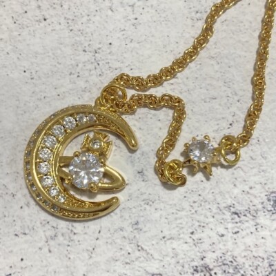 Vivienne Westwood Dorina Moon Orb Necklace Pendant Gold