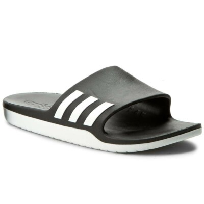 Badelatschen adidas Aqualette Cloudfoam AQ2166 Gr.UK17-EUR53 Schwarz-Weiss NEU