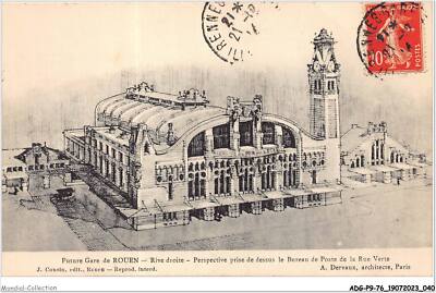 ADGP9-76-0780 - zukünftiger Bahnhof Rouen - rechtes Ufer - Perspektive Aufnahme von d