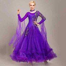 Ballroom Dance Competition Dress Women Modern Dancewear Big Swing Stage Costumes