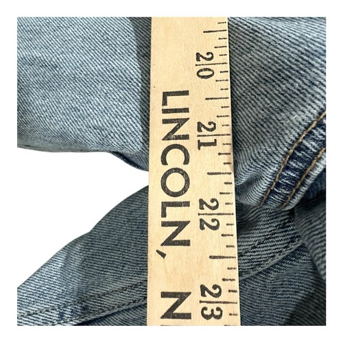 Levi’s Jacket Men’s Medium Blue Denim Trucker Sherpa Lined Button Up Coat - Picture 5 of 9