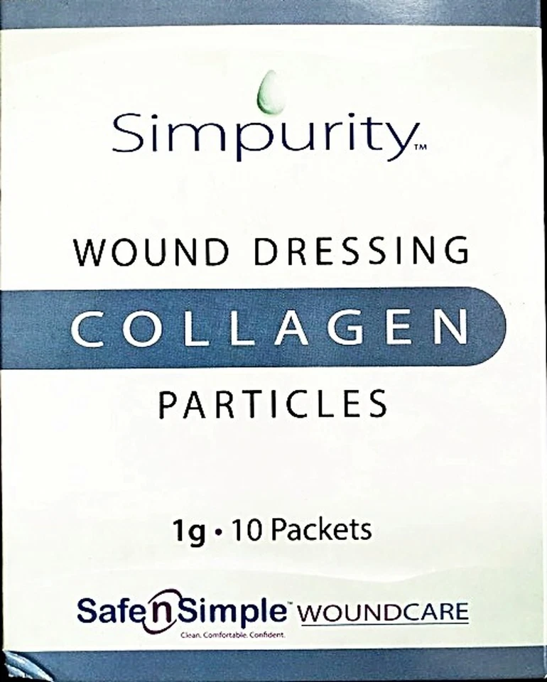 Simpurity Collagen Dressing Particles for Wounds - 1 Gram ~ BOX OF 10
