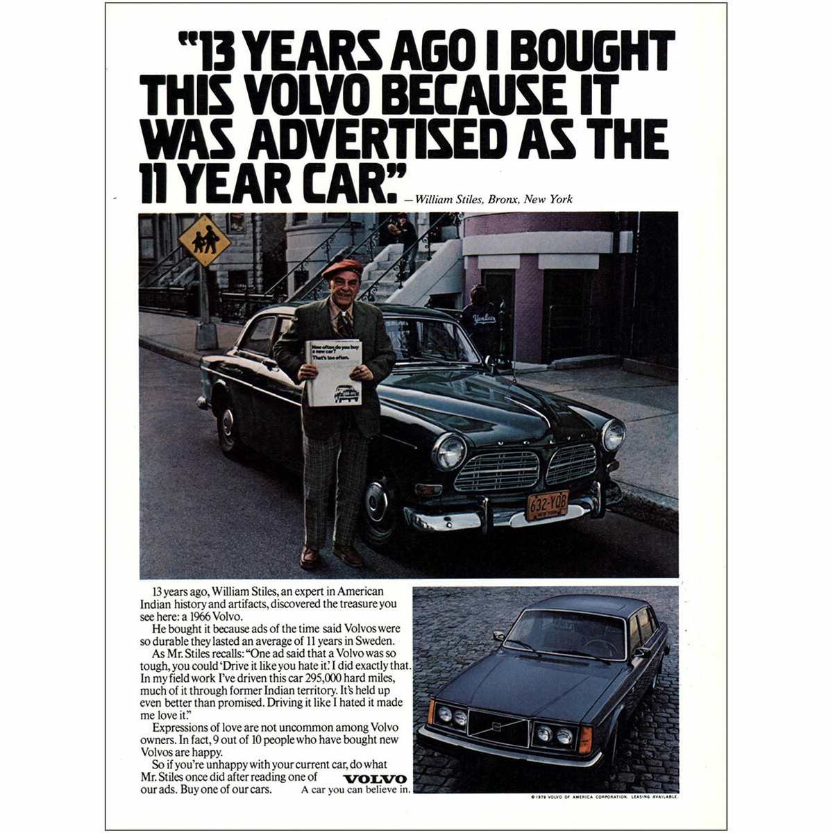 1979 Volvo: Advertised As the 11 Year Car Vintage Print Ad