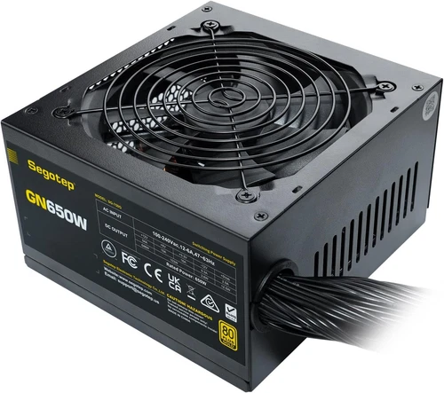 650W 80 plus Gold Certified Non-Modular ATX Power Supply with 6+2 Pin Connectors