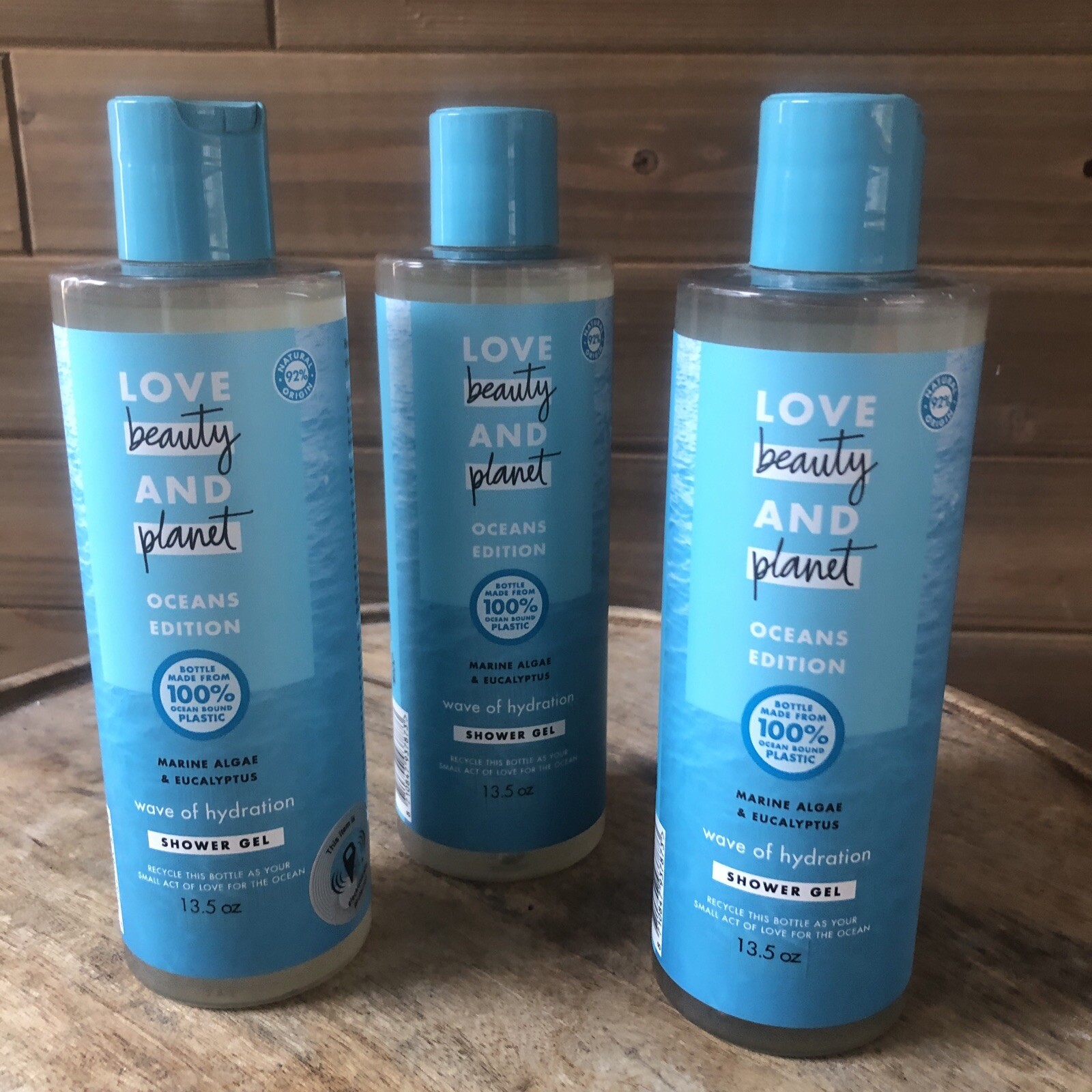 (3) LOCIÓN CORPORAL DE SAL MARINA Y BERGAMOTA AMOROSA Y PLANETA BELLEZA Y PLANETA 13,5 oz cada una