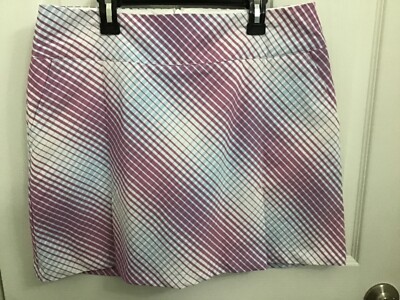 NikeGolf Dri-Fit Women's Multicolor Stripe Golf Tennis Skort Size 10