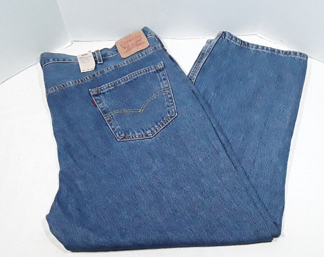 Levis 550 Mens Jeans 50x30 Relaxed Fit Tapered Leg Blue Medium Wash Big  Tall NEW