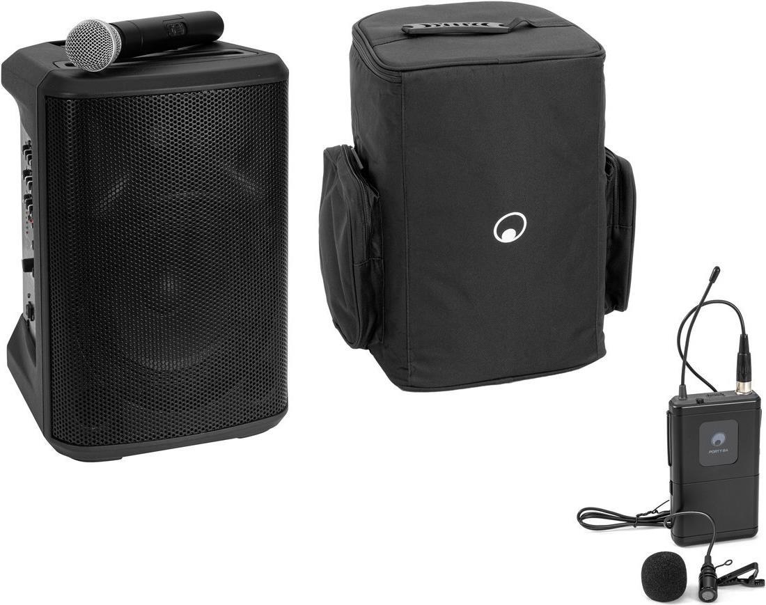 OMNITRONIC Set PORTY-8A Drahtlos-PA-System + Taschensender inkl. Lavaliermikrofo