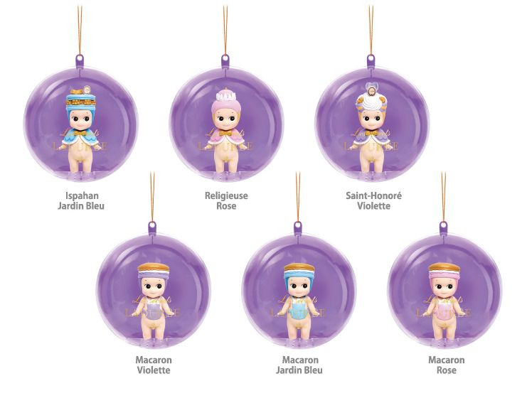 ソニーエンジェル　La duree ornament series 6 点 Auth Sonny Angel 2015 Christmas Ornament Laduree RELIGIEUSE ROSE