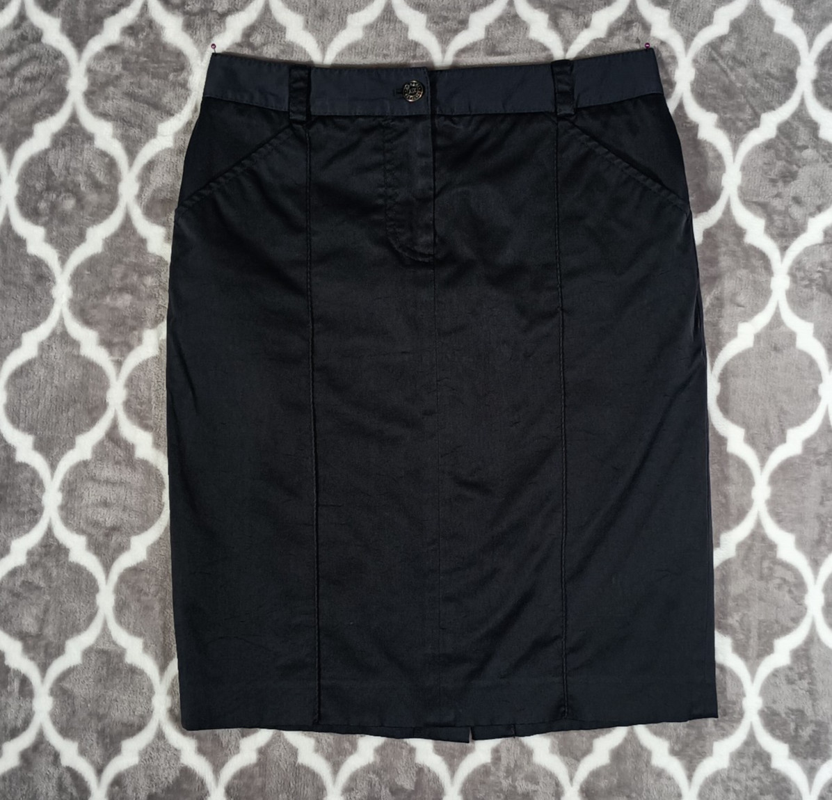 Armani Exchange Skirt Plain Basic Size 4 Black Ca… - image 1