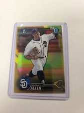 2016 BOWMAN 1ST CHROME GOLD REFRACTOR PARALLEL LOGAN ALLEN 28/50