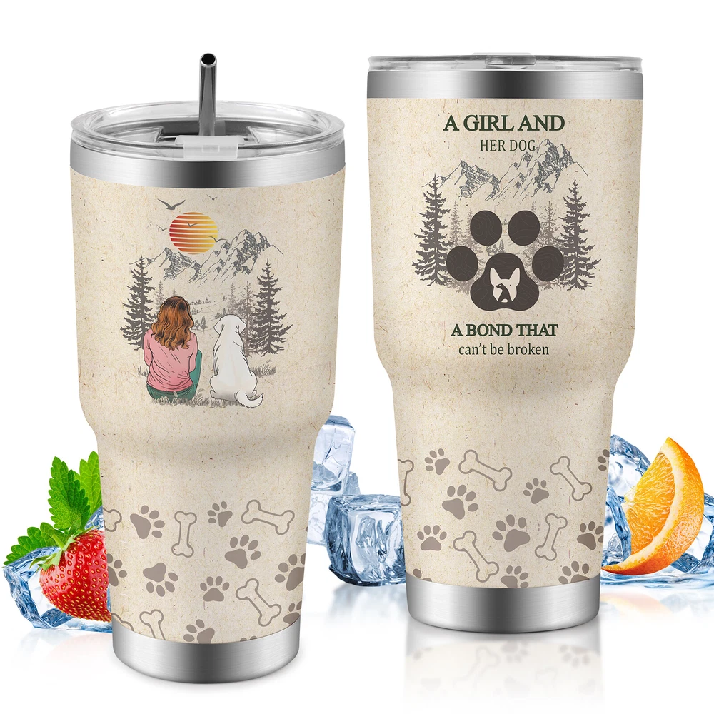 Tumbler Stainless Steel Straw, Anniversary Birthday Gift 30oz Car Cup