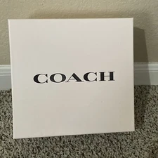 Coach Pink Fragrance Gift Box Storage Container Empty 9.75"W x 9.35"H x 4"D New