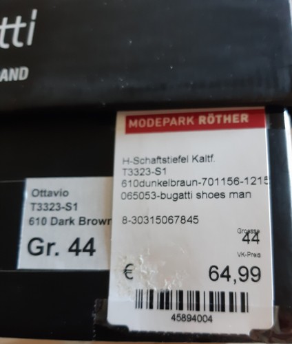 Stiefeletten, Schaftstiefel, Schuhe Herren, Bugatti Gr. 44. Neu, nicht getragen - Bild 4 von 5
