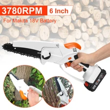 6" Handheld Mini Electric Chainsaw Cordless Wood Cutter Chain Saw Lightweight US