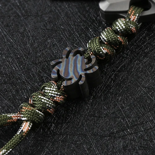 Titanlegierung Trageband Perle Messer Werkzeug Paracord Perle Ti Messer Perlen Anhänger - Bild 12 von 26