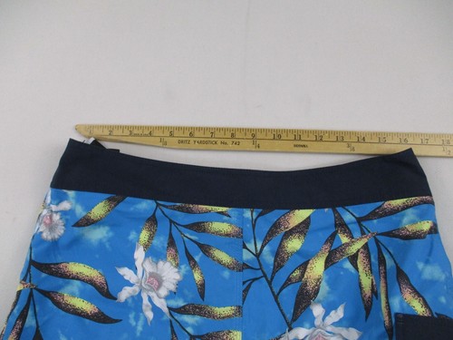 Volcom Mod Tech Swim Trunks Board Shorts Mens 32 Blue Summer Floral Drawstring - Picture 6 of 9