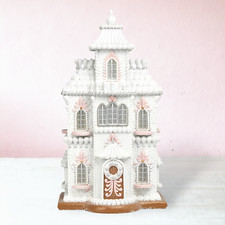 24" LED White Gingerbread House Christmas Decor SHIPS WITHIN 10 DAYS 