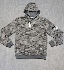 Ecko Unltd camo logo pullover hoodie sweatshirt Size Medium Gray Black