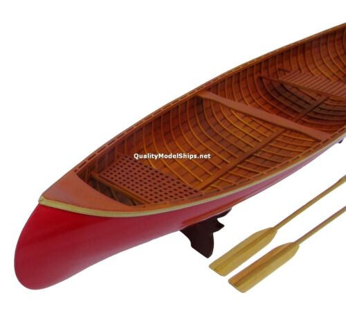 Canoa artesanal a escala Peterborough roja 36 - Imagen 5 de 9