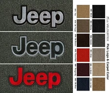 Lloyd Mats Velourtex Jeep Wrangler Jeep Logo Floor Mats (2007-2021) 