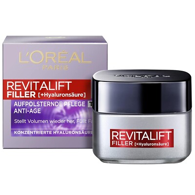 2x L'Oréal Paris Revitalift Filler +Hyaluronsäure Anti-Age Tagpflege (2x50ml)