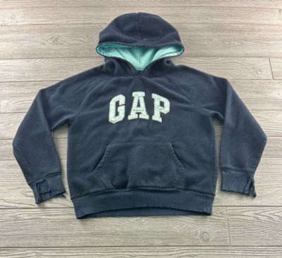 Gap Kids Navy Blue Hoodie Jacket Fleece Kids Size XXL (14-16) Y2K