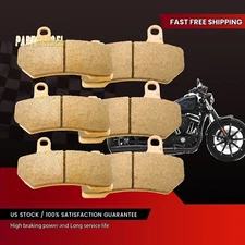 Front Rear Sintered Brake Pads For Harley Road King Electra Glide Street Glide