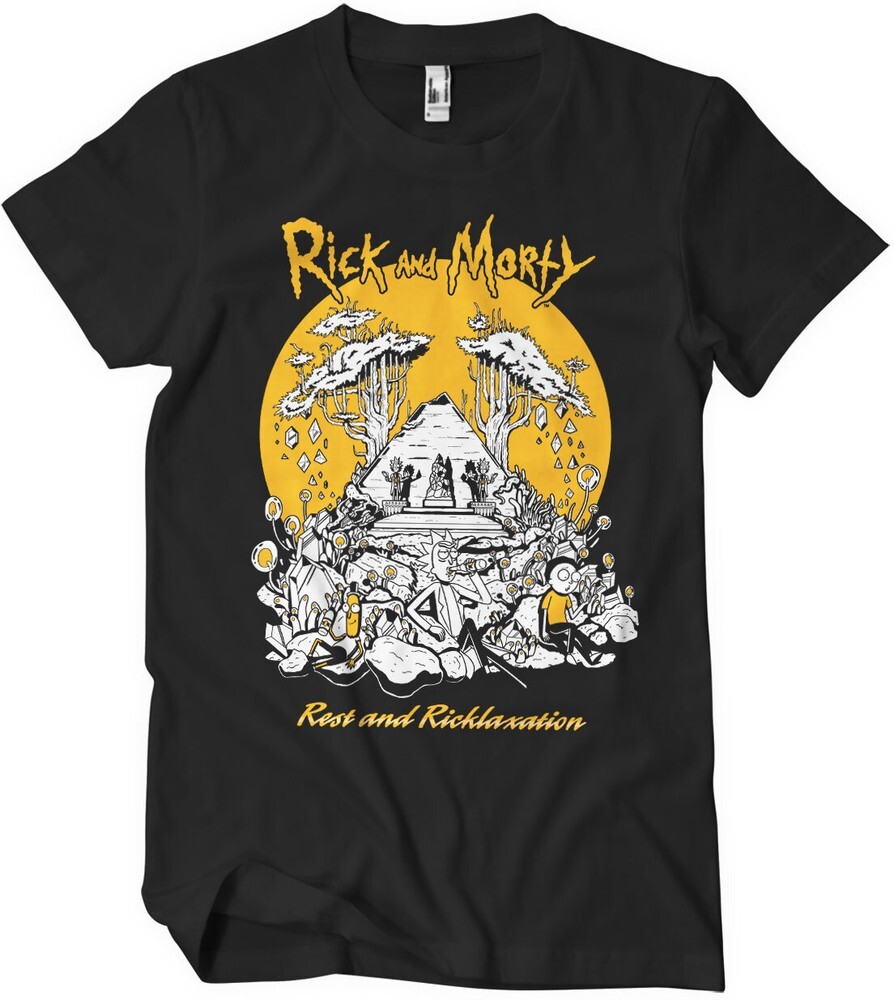 ALTRA Rick And Morty Rest And Ricklaxation T Shirt Black
