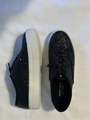 FEVERSOLE Women's Dress Sneakers /Casual Flats/Black Glitter Laceup Platform | eBay FEVERSOLE Women's Dress Sneakers /Casual Flats/Black Glitter Laceup Platform | eBay