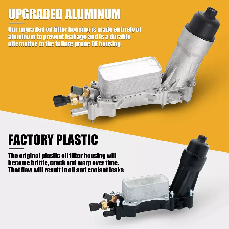 Engine Oil Cooler Filter Housing Assembly For Dodge Chrysler Jeep 2011-2022 3.6L - Imagem 2 de 4