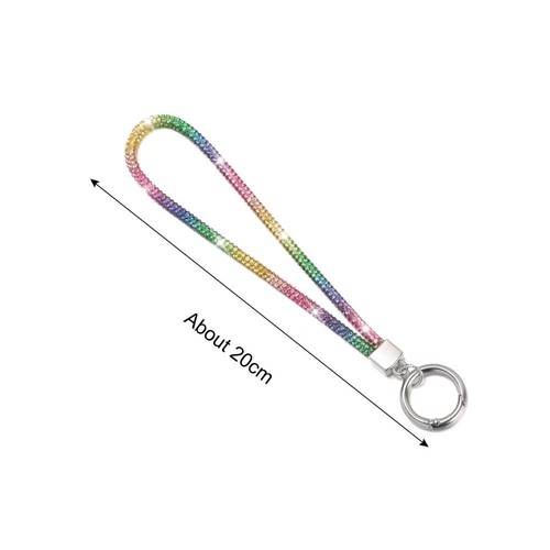 Bling-Keychain Rhinestone Phone Lanyard Wrist Strap Hanging Cord Anti-lost Ropes - Picture 8 of 21