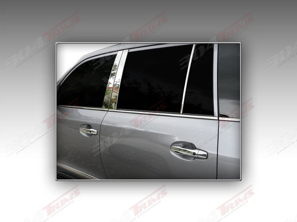 Chrome Pillar Posts 6PCS Stainless Door Trim FOR LEXUS LX570 2008-2020 - Image 2 of 2