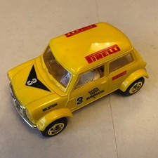 Scalextric C7 Mini Cooper Rallye Auto selten Oldtimer in gelb super und schnell