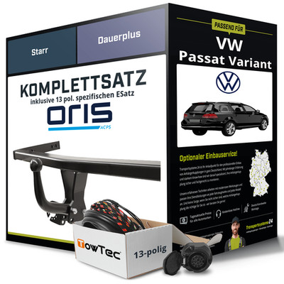 Für VW Passat Variant B7 Typ 365 Anhängerkupplung starr +eSatz 13pol 10-15 AHK