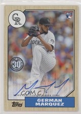 2017 Topps 1987 Rookie and All-Star Edition German Marquez #1987A-GMR Auto 4l3