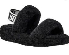 Ugg Oh Yeah black Slippers Size 5