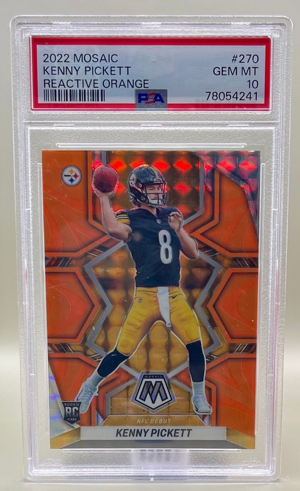 Kenny Pickett Panini Mosaic #270 Reactive Orange