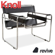 Knoll International Wassily Chair Pelle Poltrona Nero Bauhaus Vintage