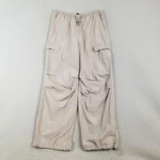 Wild Fable Pants Womens Medium Beige Cargo Elastic Waist Drawstring Pockets