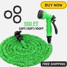 Image of Expandable Garden Hose Pipe Anti Kink With 7 Function Water Spray Gun Magic Hose