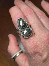 Artisan Silversmith Studio 2 Stone Ring With ...