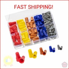 Secmity 122 Pcs Wire Connectors Nuts Assortment Kit, 5 Size Colorful Electric Wi