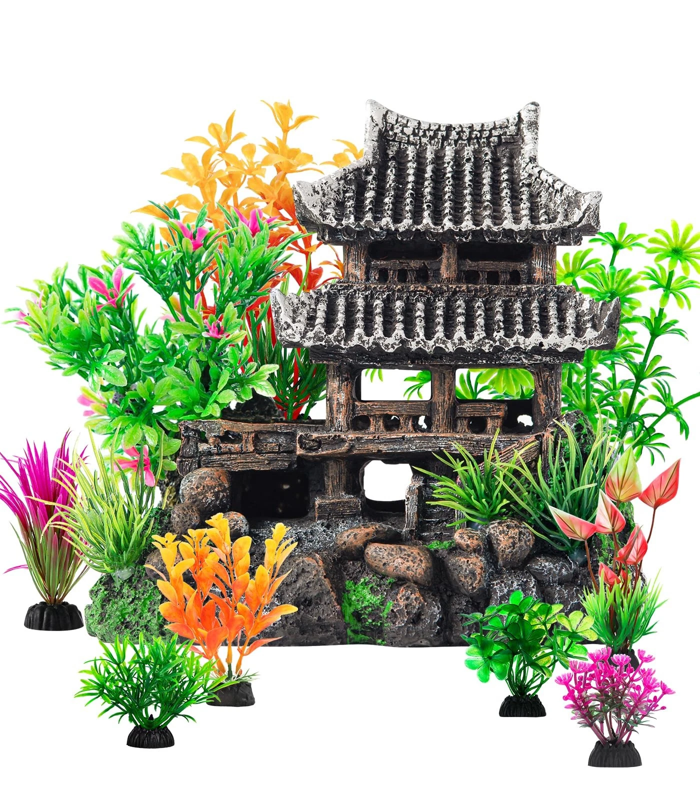 CousDUoBe 9Pcs Resin Castle Decorations 7.1 x 3.9 x 5.9 inches, Gray
Opens in a new window or tab