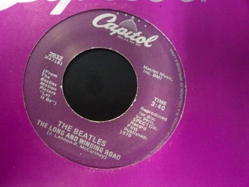 THE BEATLES - Long and Winding Road /For you blue 45  Purple CAPITOL  label
