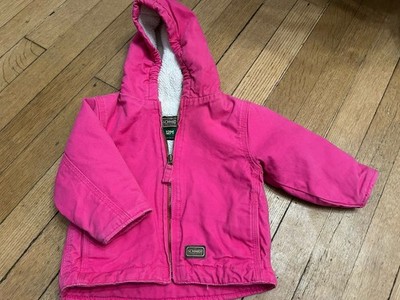 Schmidt Workwear Jacket Hot Pink 12 Months Canvas Hooded Toddler Baby