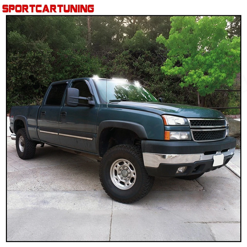 Luz LED de techo de cabina para camioneta Chevy Silverado 1500 GMC 2500 3500 2007-14 Foto 3 de 4