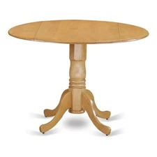 Pemberly Row Traditional Solid Asian Wood Dining Table in Oak