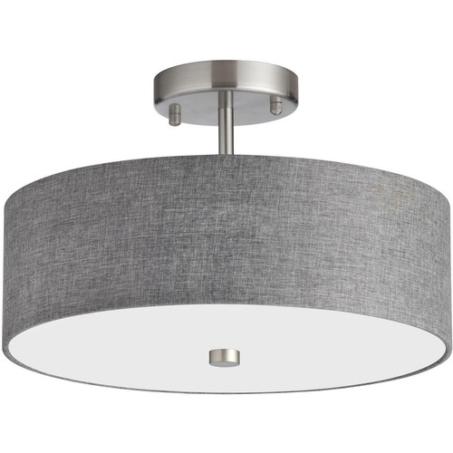 Dainolite Lighting 571-143SF-SC-GRY Everly Semi-Flush Mount