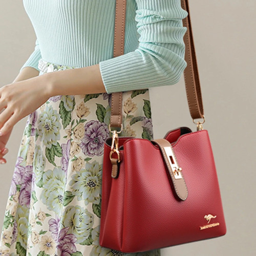 3-lagige große Kapazität Geldbörsen und Handtaschen Crossbody für Damen Designer hoch. - Bild 11 von 30